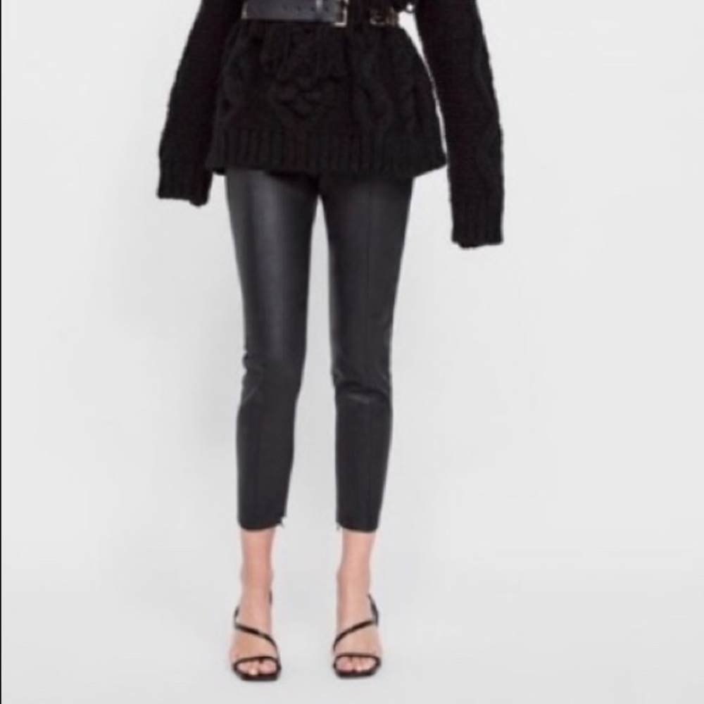 Zara Faux Leather Leggings